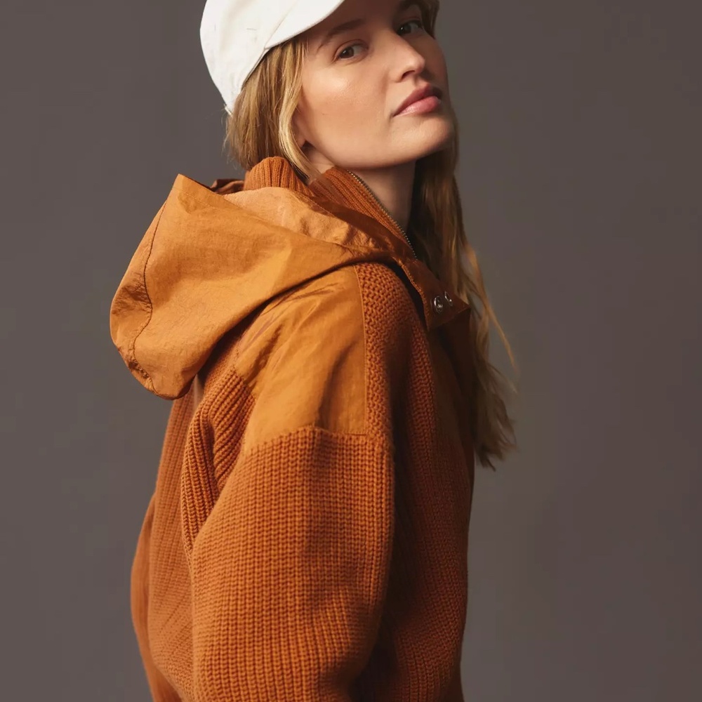 Varley Carter Half Zip Pullover, Dark Orange, XS